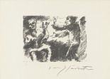 Lovis Corinth. Heading for Act 4: Karl Moor and Kosinsky on Horseback by Count Moor's Castle (Kopfst&uuml;ck Zum 4. Akt: Karl Moor und Kosinsky zu Pferde vor der Burg des Grafen Moor) from The Robbers (Die R&auml;uber). (1923)