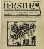 Othon Coubine (or Otakar Kubin). Cubist Male Figure (Kubistische M&auml;nnerfigur) (in-text plate, title page) from the periodical Der Sturm. Wochenschrift f&uuml;r Kultur und K&uuml;nste, vol. 5, no. 3 (May 1914). 1914