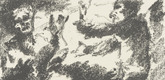 Lovis Corinth. Heading for Act 4: Karl Moor and Kosinsky on Horseback by Count Moor's Castle (Kopfst&uuml;ck Zum 4. Akt: Karl Moor und Kosinsky zu Pferde vor der Burg des Grafen Moor) from The Robbers (Die R&auml;uber). (1923)