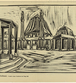 Vlastislav Hofman. Project of a Cemetary Near Prague (Projekt eines Friedhofs bei Prag) (plate, p. 21) from the periodical Der Sturm. Wochenschrift f&uuml;r Kultur und K&uuml;nste, vol. 5, no. 3 (May 1914). 1914