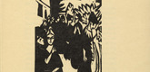 Ernst Ludwig Kirchner. The Canoness in the Garden (Das Stiftsfr&auml;ulein im Garten) (plate, folio 5) from Das Stiftsfr&auml;ulein und der Tod (The Canoness and Death). 1913
