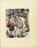Lovis Corinth. Achior Hanged from a Tree (Achior am Baume h&auml;ngend) (plate, folio 14) from Das Buch Judith (The Book of Judith). 1910