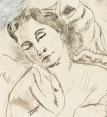 Rudolf Grossmann. Sleeping Girl (Schlafendes M&auml;dchen). (c. 1912-15)