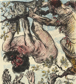 Lovis Corinth. Achior Hanged from a Tree (Achior am Baume h&auml;ngend) (plate, folio 14) from Das Buch Judith (The Book of Judith). 1910