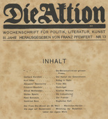 Die Aktion, vol. 3, no. 13. March 26, 1913