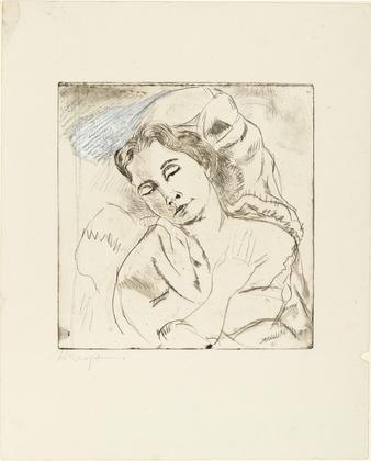 Rudolf Grossmann. Sleeping Girl (Schlafendes M&auml;dchen). (c. 1912-15)