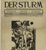 Heinrich Campendonk. Nude Boy with Fish (Knabenakt mit Fischen) (in-text plate, title page) from the periodical Der Sturm. Wochenschrift f&uuml;r Kultur und K&uuml;nste, vol. 7, no. 5 (Aug 1916). 1916