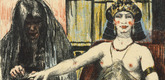 Lovis Corinth. Judith Being Dressed by Her Maid (Judith l&auml;sst sich von der Magd schm&uuml;cken) (plate, folio 19) from Das Buch Judith (The Book of Judith). 1910