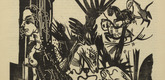 Heinrich Campendonk. Sitting Girl with Dear (Sitzendes M&auml;dchen mit Hirsch) (plate, p. 55) from the periodical Der Sturm. Wochenschrift f&uuml;r Kultur und K&uuml;nste, vol. 7, no. 5 (Aug 1916). 1916