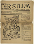 Oskar Kokoschka. Drawing for M&ouml;rder, Hoffnung der Frauen (Zeichnung zu M&ouml;rder, Hoffnung der Frauen) (in-text plate, title page) from the periodical Der Sturm. Wochenschrift f&uuml;r Kultur und K&uuml;nste, vol. 1, no. 20 (July 14, 1910). 1910