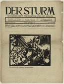 Heinrich Campendonk. Goat and Sheep (Ziegenbock und Schafe) (in-text plate, title page) from the periodical Der Sturm. Wochenschrift f&uuml;r Kultur und K&uuml;nste, vol. 7, no. 6 (Sept 1916). 1916