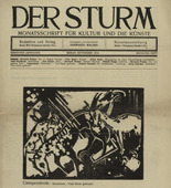Heinrich Campendonk. Goat and Sheep (Ziegenbock und Schafe) (in-text plate, title page) from the periodical Der Sturm. Wochenschrift f&uuml;r Kultur und K&uuml;nste, vol. 7, no. 6 (Sept 1916). 1916