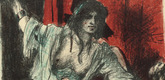 Lovis Corinth. Judith Beheads Holofernes (Judith schl&auml;gt dem Holofernes das Haupt ab) (plate, folio 24) from Das Buch Judith (The Book of Judith). 1910