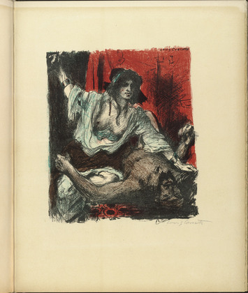 Lovis Corinth. Judith Beheads Holofernes (Judith schl&auml;gt dem Holofernes das Haupt ab) (plate, folio 24) from Das Buch Judith (The Book of Judith). 1910