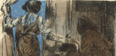 Lovis Corinth. Judith Leaves the Tent (Judith verl&auml;sst das Zelt) (in-text plate, folio 26) from Das Buch Judith (The Book of Judith). 1910