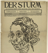 Oskar Kokoschka. Claire Waldoff (in-text plate, title page) from the periodical Der Sturm. Wochenschrift f&uuml;r Kultur und K&uuml;nste, vol. 7, no. 9 (Dec 1916). 1916