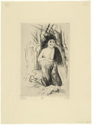 Otto Dix. The Madwoman of Sainte-Marie-&agrave;-Py (Die Irrsinnige von Sainte-Marie-&agrave;-Py) from The War (Der Krieg). (1924)