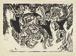 Ernst Ludwig Kirchner. Somersaulting Acrobatic Dancers (Sich &uuml;berschlagende akrobatische T&auml;nzerinnen). 1913 (dated 1911)