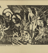 Heinrich Campendonk. Composition with Female Nude and Animals (Komposition mit weiblichem Akt und Tieren) (plate, p. 113) from the periodical Der Sturm. Wochenschrift f&uuml;r Kultur und K&uuml;nste, vol. 7, no. 10 (Jan 1917). 1917