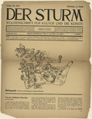 Oskar Kokoschka. Overheard (Belauscht) (in-text plate, title page) from the periodical Der Sturm. Wochenschrift f&uuml;r Kultur und K&uuml;nste, vol. 1, no. 35 (Oct 27, 1910). 1910