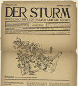 Oskar Kokoschka. Overheard (Belauscht) (in-text plate, title page) from the periodical Der Sturm. Wochenschrift f&uuml;r Kultur und K&uuml;nste, vol. 1, no. 35 (Oct 27, 1910). 1910