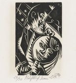 Otto Dix. Man and Woman (Nocturnal Scene) [Mann und Weib (N&auml;chtliche Szene)] from the portfolio Nine Woodcuts (Neun Holzschnitte). (1919, dated 1920, published 1922)