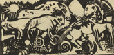 Heinrich Campendonk. Frogs and Butterfly (Fr&ouml;sche und Schmetterling) (plate, p. 5) from the periodical Der Sturm. Wochenschrift f&uuml;r Kultur und K&uuml;nste, vol. 8, no. 1 (April 1917). 1917