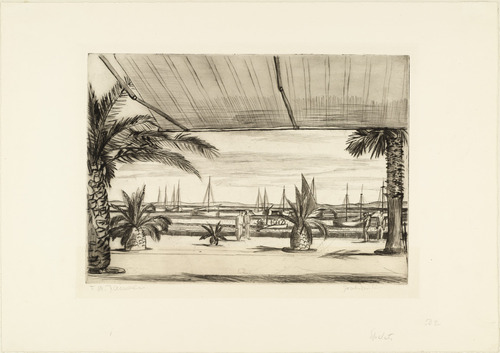 Franz Maria Jansen. The Harbor of Split (Der Hafen von Split) from the portfolio 15 Dalmatian Etchings (15 Dalmatinische Radierungen). (1929)