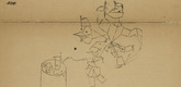 Paul Klee. Deceased Attracted to a Laid Table (Abgeschiedene von einem gedeckten Tisch angezogen) (in-text plate, title page) from the periodical Der Sturm. Wochenschrift f&uuml;r Kultur und K&uuml;nste, vol. 8, no. 4 (July 1917). 1917
