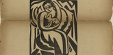 Georg Schrimpf. Girl with Cat (M&auml;dchen mit Katze) (in-text plate, title page) from the periodical Der Sturm. Wochenschrift f&uuml;r Kultur und K&uuml;nste, vol. 8, no. 8 (Nov 1917). 1917