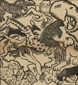 Maria Uhden. Animals and People (Tiere und Menschen) (plate, p. 117) from the periodical Der Sturm. Wochenschrift f&uuml;r Kultur und K&uuml;nste, vol. 8, no. 8 (Nov 1917). 1917