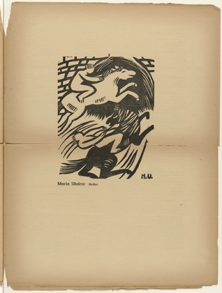 Maria Uhden. Rider (Reiter) (plate, p. 139) from the periodical Der Sturm. Wochenschrift f&uuml;r Kultur und K&uuml;nste, vol. 8, no. 9 (Dec 1917). 1917