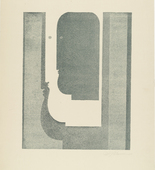 Oskar Schlemmer. Three Vertical Profiles (Drei senkrechte Profile) from Play on Heads (Spiel mit K&ouml;pfen). (c. 1920, published 1923)