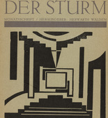 Edmund Kesting. Cinema (Kino) (in-text plate, title page) from the periodical Der Sturm. Wochenschrift f&uuml;r Kultur und K&uuml;nste, vol. 18, no. 1/2 (Apr 1927). 1927