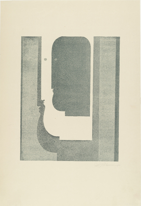 Oskar Schlemmer. Three Vertical Profiles (Drei senkrechte Profile) from Play on Heads (Spiel mit K&ouml;pfen). (c. 1920, published 1923)