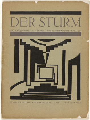 Edmund Kesting. Cinema (Kino) (in-text plate, title page) from the periodical Der Sturm. Wochenschrift f&uuml;r Kultur und K&uuml;nste, vol. 18, no. 1/2 (Apr 1927). 1927