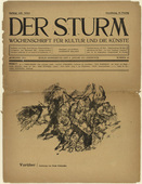Oskar Kokoschka. Over (Vor&uuml;ber) (in-text plate, title page) from the periodical Der Sturm. Wochenschrift f&uuml;r Kultur und K&uuml;nste, vol. 1, no. 45 (Jan 5, 1911). 1911