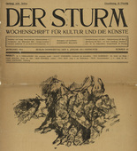 Oskar Kokoschka. Over (Vor&uuml;ber) (in-text plate, title page) from the periodical Der Sturm. Wochenschrift f&uuml;r Kultur und K&uuml;nste, vol. 1, no. 45 (Jan 5, 1911). 1911