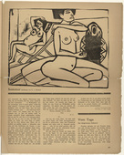 Ernst Ludwig Kirchner. Summer (Sommer) (in-text plate, p. 567) from the periodical Der Sturm. Wochenschrift f&uuml;r Kultur und K&uuml;nste, vol. 2, no. 71 (Aug 1911). 1911