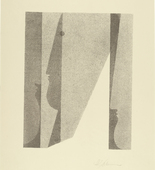 Oskar Schlemmer. Three Heads, Superimposed (Drei K&ouml;pfe, ineinander)  from Play on Heads (Spiel mit K&ouml;pfen). (c. 1920, published 1923)