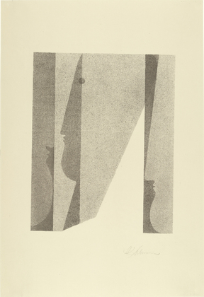 Oskar Schlemmer. Three Heads, Superimposed (Drei K&ouml;pfe, ineinander)  from Play on Heads (Spiel mit K&ouml;pfen). (c. 1920, published 1923)