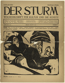 Ernst Ludwig Kirchner. Rest (Ruhe) (in-text plate, title page) from the periodical Der Sturm. Wochenschrift f&uuml;r Kultur und K&uuml;nste, vol. 2, no. 75 (Aug 1911). 1911
