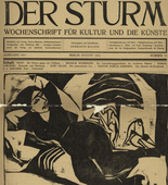 Ernst Ludwig Kirchner. Rest (Ruhe) (in-text plate, title page) from the periodical Der Sturm. Wochenschrift f&uuml;r Kultur und K&uuml;nste, vol. 2, no. 75 (Aug 1911). 1911