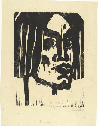 Emil Nolde. Head of a Woman III (Frauenkopf III). (1912)