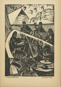 Christian Schad. Coffeehouse Concert (Kaffeehaus-Konzert) (plate, [p. 9]) from the periodical Sirius, no. 1 (Oct 1915). 1915