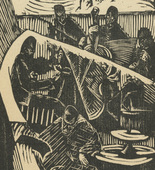 Christian Schad. Coffeehouse Concert (Kaffeehaus-Konzert) (plate, [p. 9]) from the periodical Sirius, no. 1 (Oct 1915). 1915
