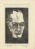 Christian Schad. Portrait (Portr&auml;t) (plate, p. 23) from the periodical Sirius, no. 2 (Nov 1915). 1915