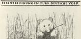 August Gaul. The Hamster (Der Hamster) (front cover, folio 22) from the periodical Der Bildermann, vol. 1, no. 12 (Sep 1916). 1916