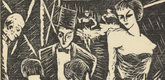 Christian Schad. Before the Ballet (Vor dem Ballett) (plate, [p. 57]) from the periodical Sirius, no. 4 (Jan 1916). 1916