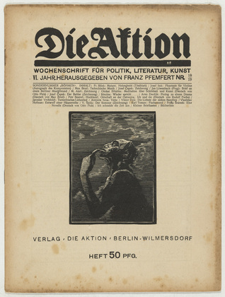 Franti&scaron;ek B&iacute;lek. Die Aktion, vol. 6, no. 18/19. May 6, 1916